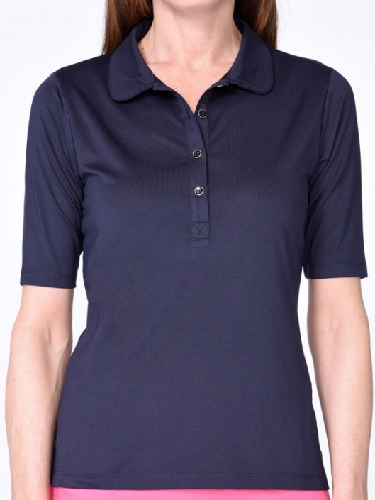 women's plus size navy blue polo shirts