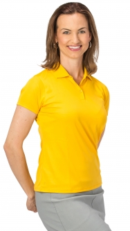 SALE Nancy Lopez Ladies LUSTER Short Sleeve Golf Polo Shirts - Daffodil & Flamingo