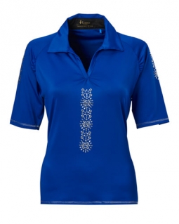 SALE Nancy Lopez Ladies Attract Half Sleeve Golf Shirts - Carbon
