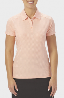 SALE Nancy Lopez Women's Plus Size GRACE Short Sleeve Golf Polo Shirts- ESSENTIALS (Buff)