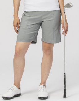 SALE Nancy Lopez Women's Plus Size PULLY 18" Pull On Golf Shorts - ESSENTIALS (Concrete)