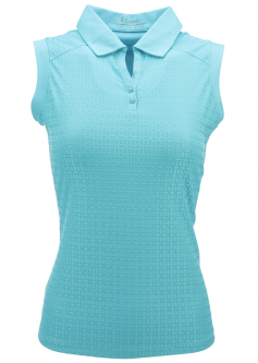 SALE Nancy Lopez Ladies JOURNEY Sleeveless Golf Polo Shirts - ESSENTIALS (Teal)