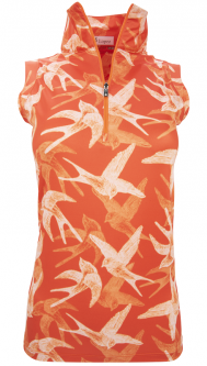 Nancy Lopez Women's Plus Size SOAR Sleeveless Mock Golf Shirts - BIRDIE (Two Colors)