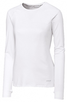 Annika Women's Plus Size Long Sleeve Solar Guard Sun Protection Golf Shirts - TROPHY (White)