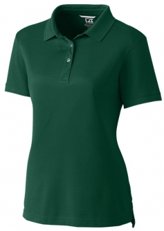 SALE Cutter & Buck Women's Plus Size Advantage Tri-Blend Short Sleeve Golf Polo Shirts - Hunter