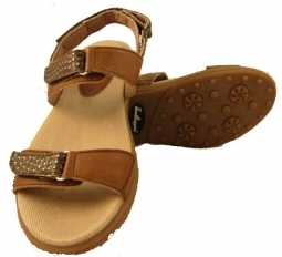 Sandbaggers Ladies Golf Sandals - LOLA Chocolate Treat