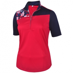 SALE Monterey Club Ladies Ladies Modern Print Elbow Sleeve Golf Shirts - Assorted Colors