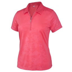 Monterey Club Ladies & PlusSize Ladies Vintage Fairy Emboss ShortSleeve Golf Shirts- Assorted Colors