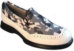 SPECIAL Sandbaggers Ladies Golf Shoes - VANESSA Gray Camo/White