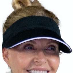 JoFit Ladies Golf/Tennis Jo Visors with Wide Brim - Black