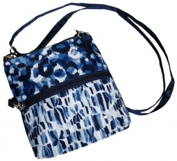 Glove It Ladies 2-Zip Convertible Cross-body Bags - Blue Leopard