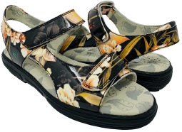 SPECIAL Greenleaf Sport Ladies 2-Strap Spikeless Golf Sandals - Exotic Flower Bird