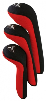Stealth Club Headcover Sets (3PK) - Red/Black
