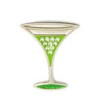 BonJoc Crystal Ladies Golf Ball Marker & Visor Clips - Apple Martini
